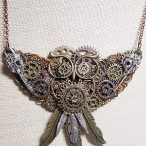 HAND CRAFTED Steampunk Owl necklace